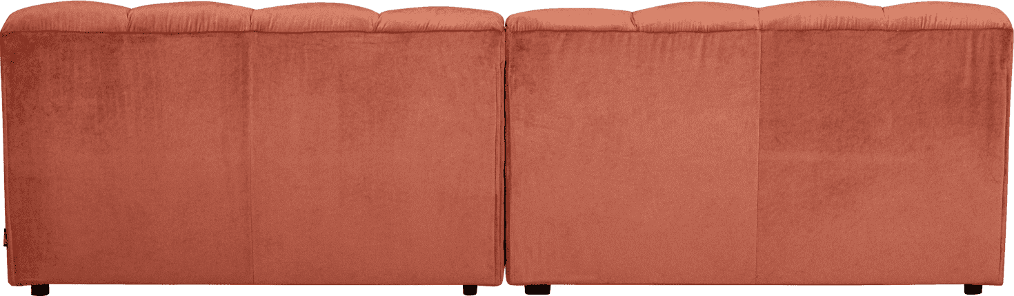 WOOOD Allure 3-zitsbank velvet blush Roze