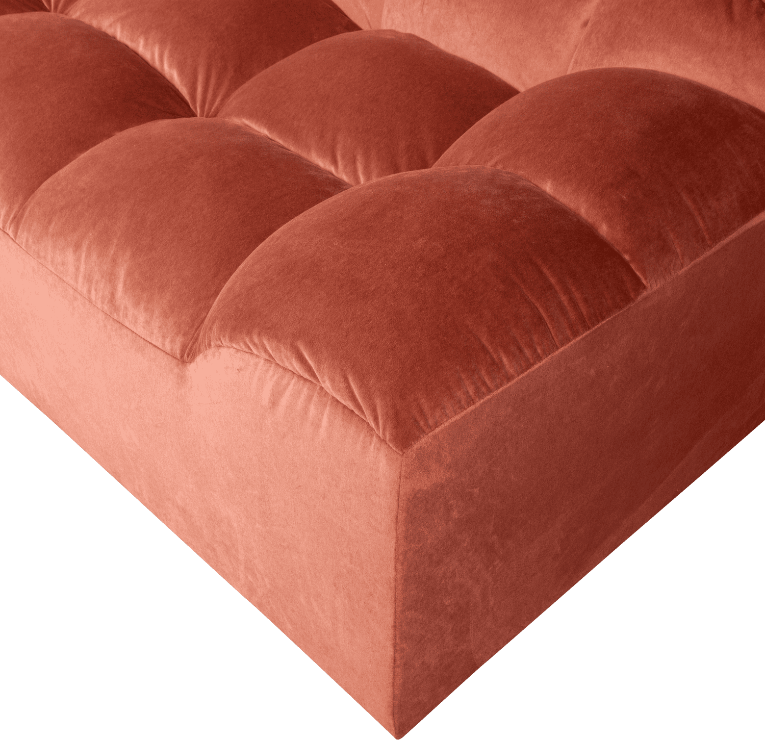 WOOOD Allure 3-zitsbank velvet blush Roze