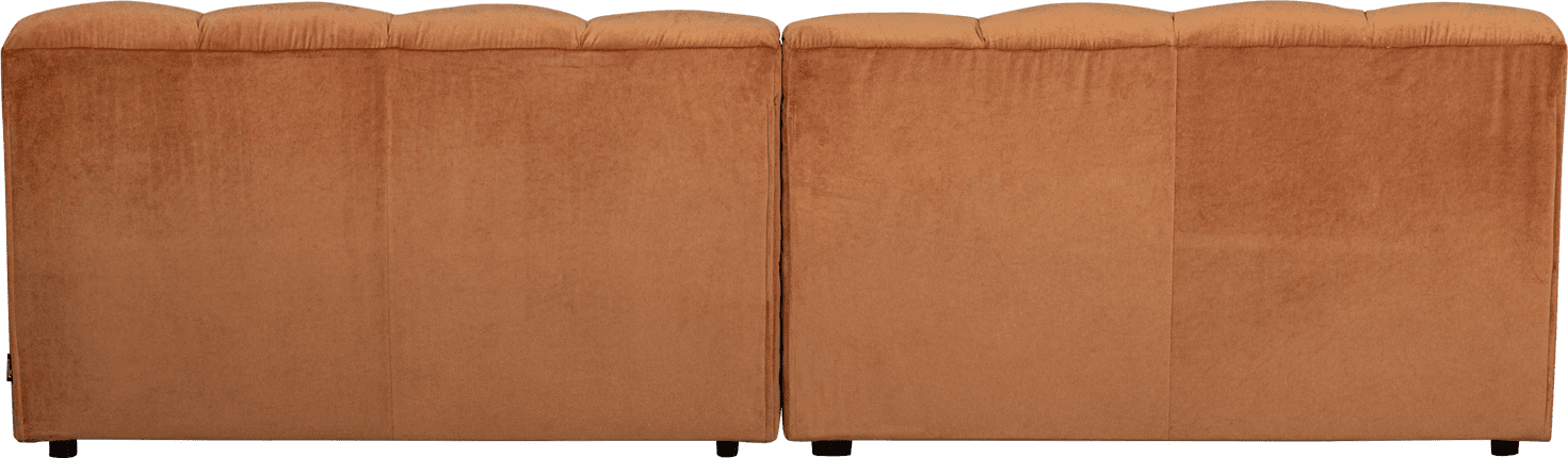 WOOOD Allure 3-zitsbank velvet terra Cognac|Oranje|Bruin