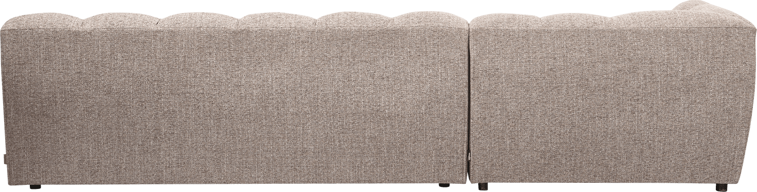 WOOOD Allure chaise longue links geweven stof bruin melange Bruin melange Bank