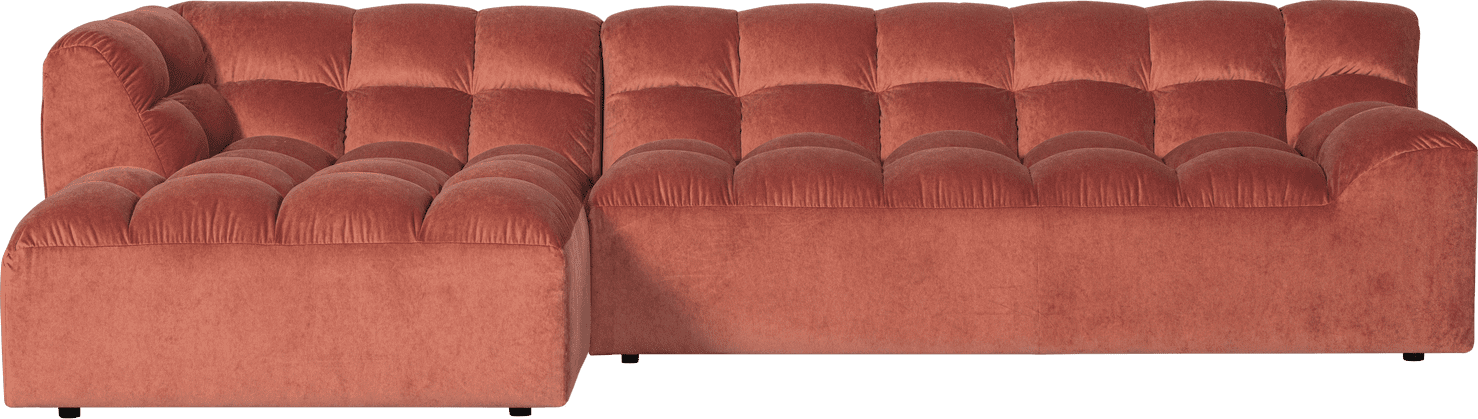 WOOOD Allure chaise longue links velvet blush Roze Bank