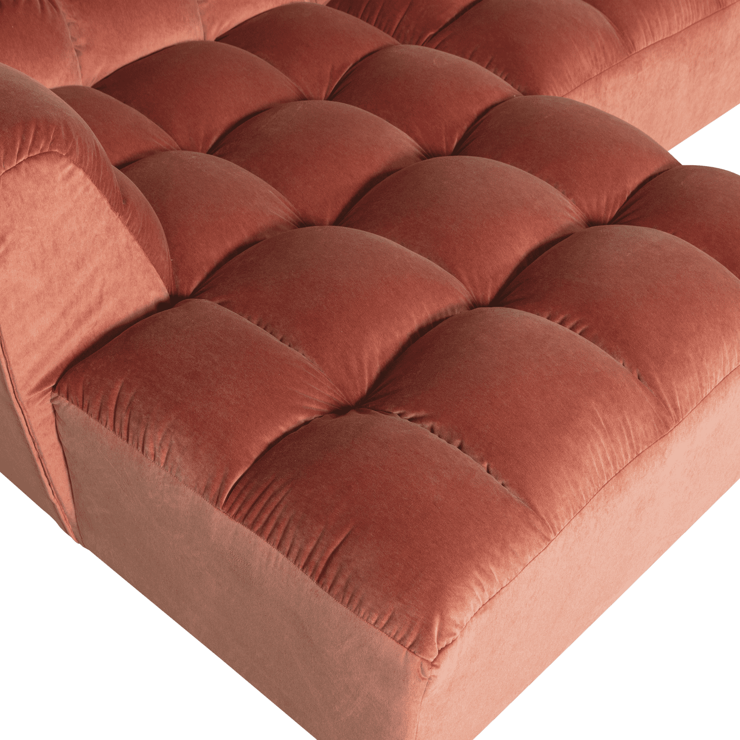 WOOOD Allure chaise longue links velvet blush Roze Bank