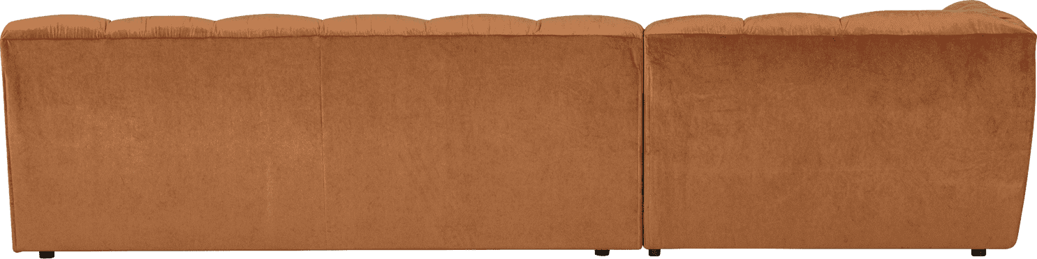 WOOOD Allure chaise longue links velvet terra Cognac|Oranje|Bruin Bank