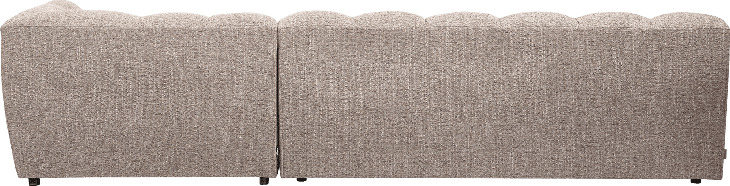 WOOOD Allure chaise longue rechts geweven stof bruin melange Bruin melange Bank