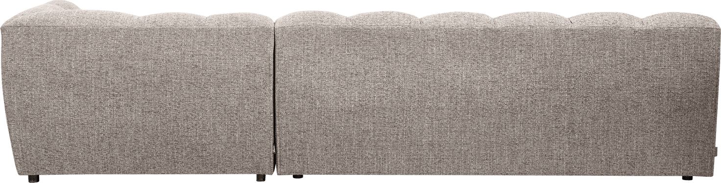WOOOD Allure chaise longue rechts geweven stof klei melange Klei melange Bank