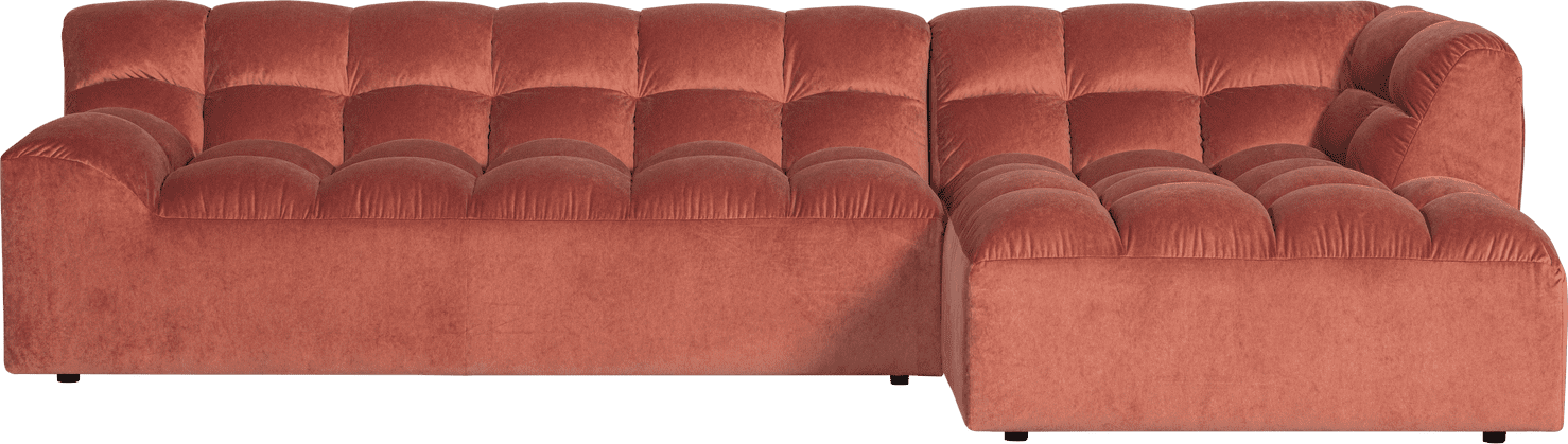WOOOD Allure chaise longue rechts velvet blush Roze Bank