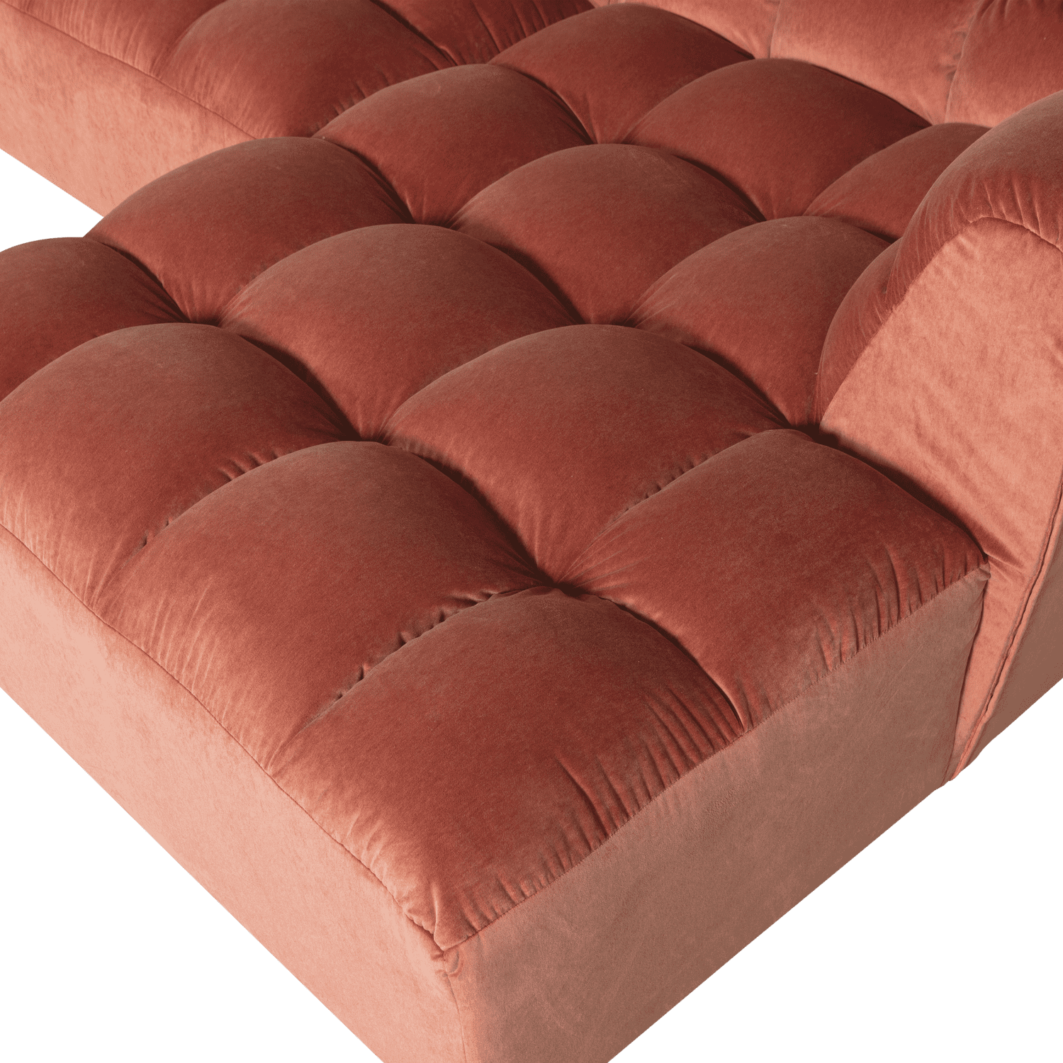 WOOOD Allure chaise longue rechts velvet blush Roze Bank