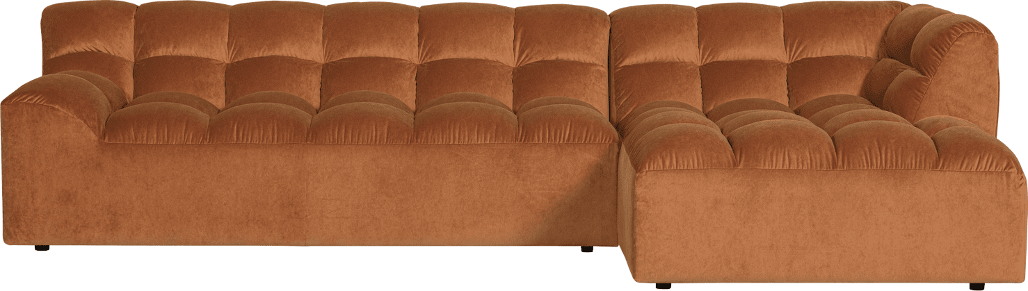 WOOOD Allure chaise longue rechts velvet terra Cognac|Oranje|Bruin Bank
