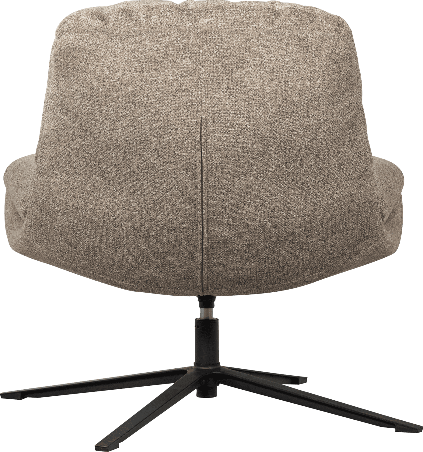 WOOOD Arve draaifauteuil bedrukte stof naturel melange Naturel Draaifauteuil