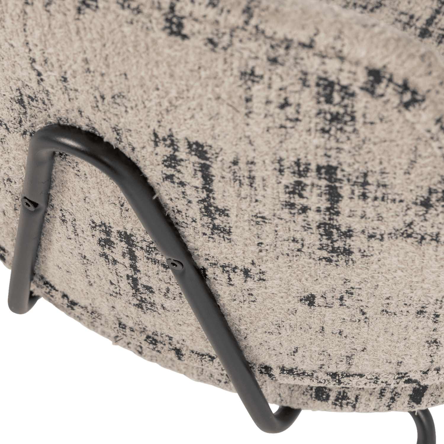 WOOOD Aure fauteuil chenille beige/zwart Beige Fauteuil
