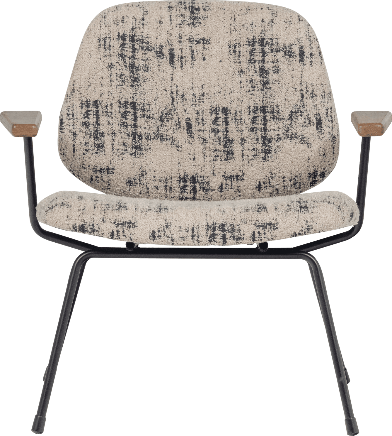 WOOOD Aure fauteuil chenille beige/zwart Beige Fauteuil