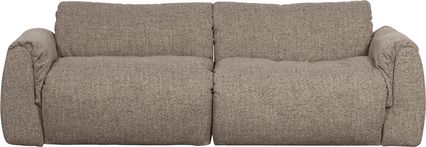 WOOOD Baggy 2-zitsbank geweven stof bruin melange Bruin melange 2-zitsbank