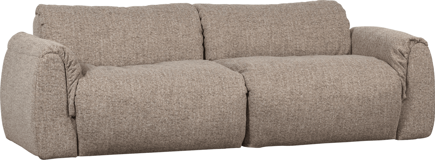 WOOOD Baggy 2-zitsbank geweven stof bruin melange Bruin melange 2-zitsbank