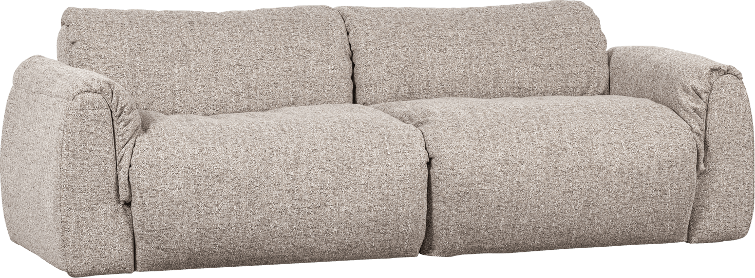 WOOOD Baggy 2-zitsbank geweven stof naturel melange Naturel melange 2-zitsbank