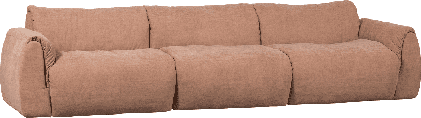 WOOOD Baggy 3-zitsbank geweven chenille oud roze Oud roze