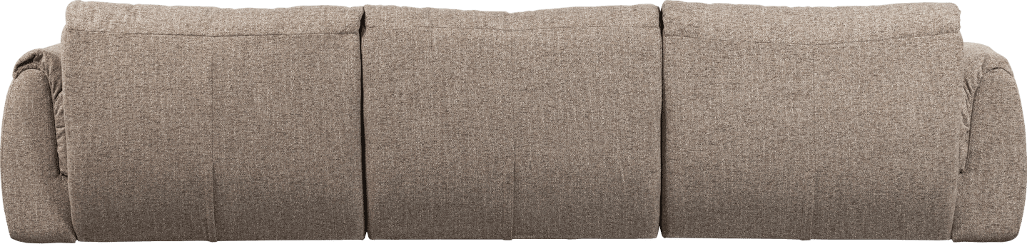 WOOOD Baggy 3-zitsbank geweven stof bruin melange Bruin melange