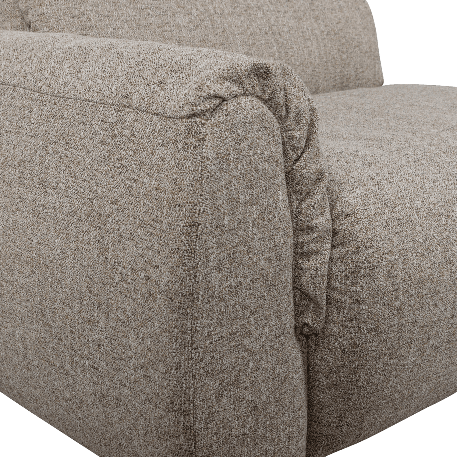 WOOOD Baggy 3-zitsbank geweven stof bruin melange Bruin melange
