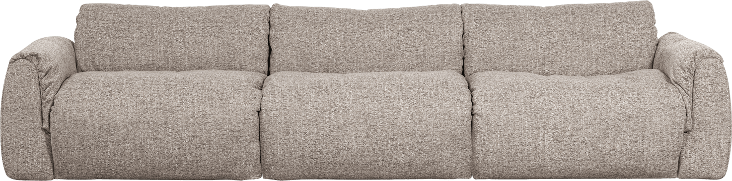 WOOOD Baggy 3-zitsbank geweven stof naturel melange Naturel melange
