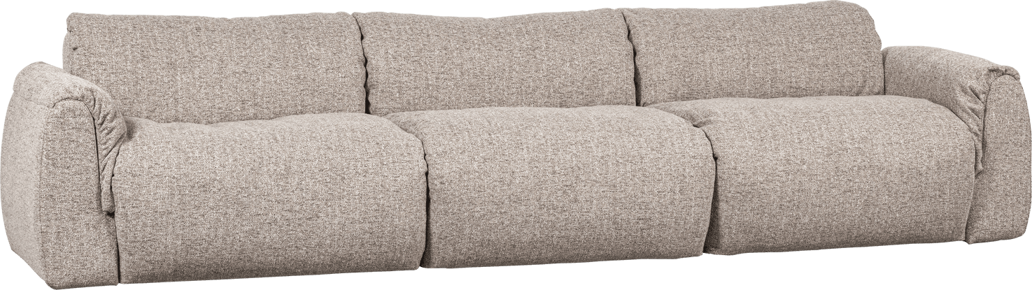 WOOOD Baggy 3-zitsbank geweven stof naturel melange Naturel melange