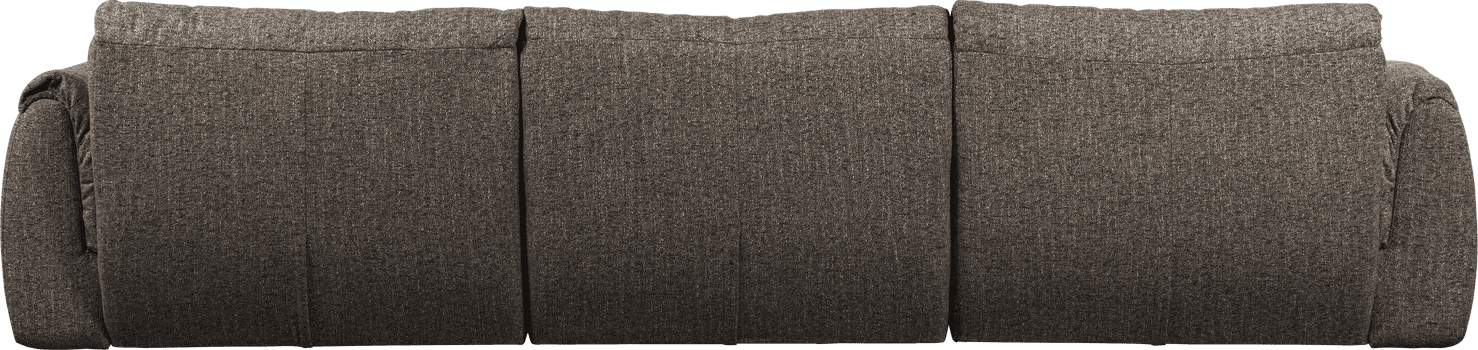 WOOOD Baggy 3-zitsbank geweven stof warmgrijs melange Warm grijs melange