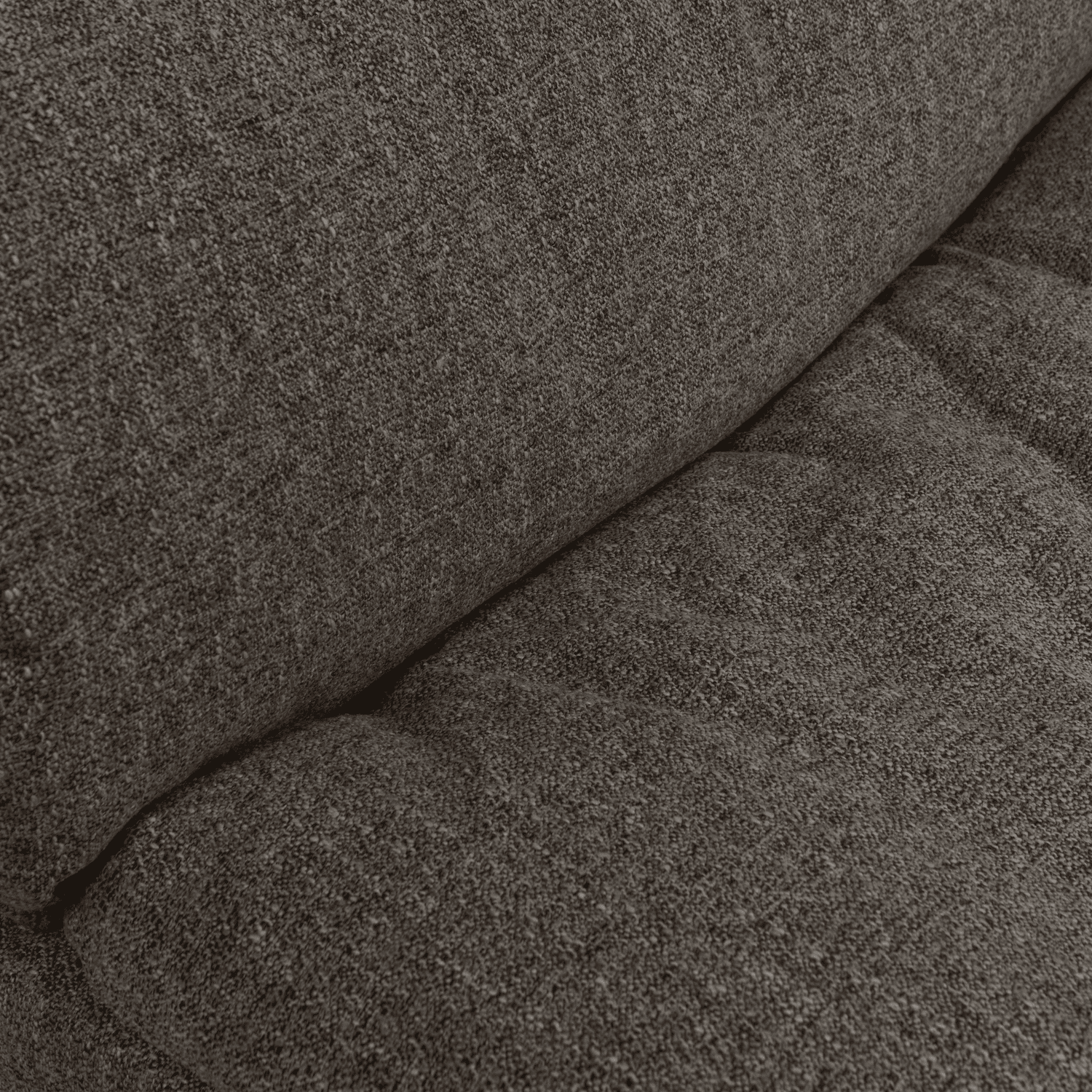 WOOOD Baggy 3-zitsbank geweven stof warmgrijs melange Warm grijs melange
