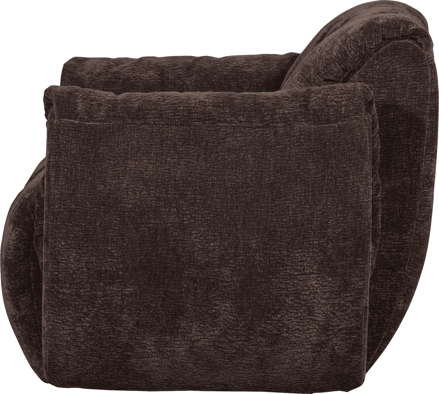 WOOOD Baggy draaifauteuil 3d chenille donkerbruin Donkerbruin Draaifauteuil