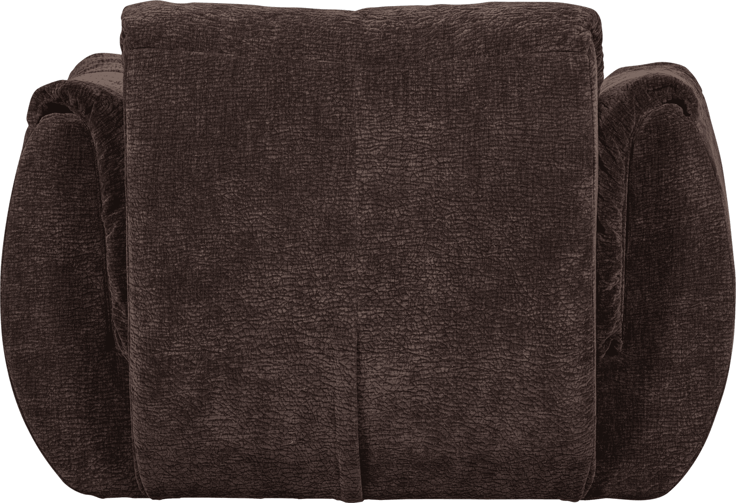 WOOOD Baggy draaifauteuil 3d chenille donkerbruin Donkerbruin Draaifauteuil