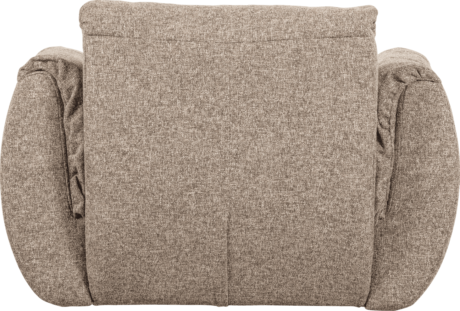 WOOOD Baggy draaifauteuil geweven stof bruin melange Bruin melange Draaifauteuil