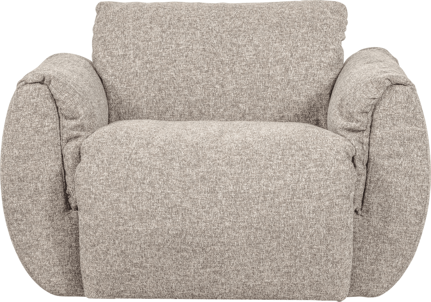 WOOOD Baggy draaifauteuil geweven stof naturel melange Naturel melange Draaifauteuil