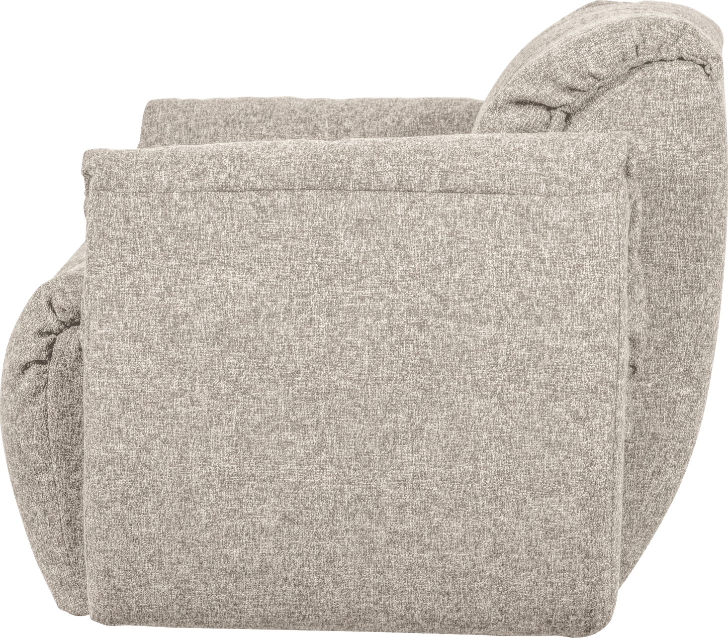 WOOOD Baggy draaifauteuil geweven stof naturel melange Naturel melange Draaifauteuil