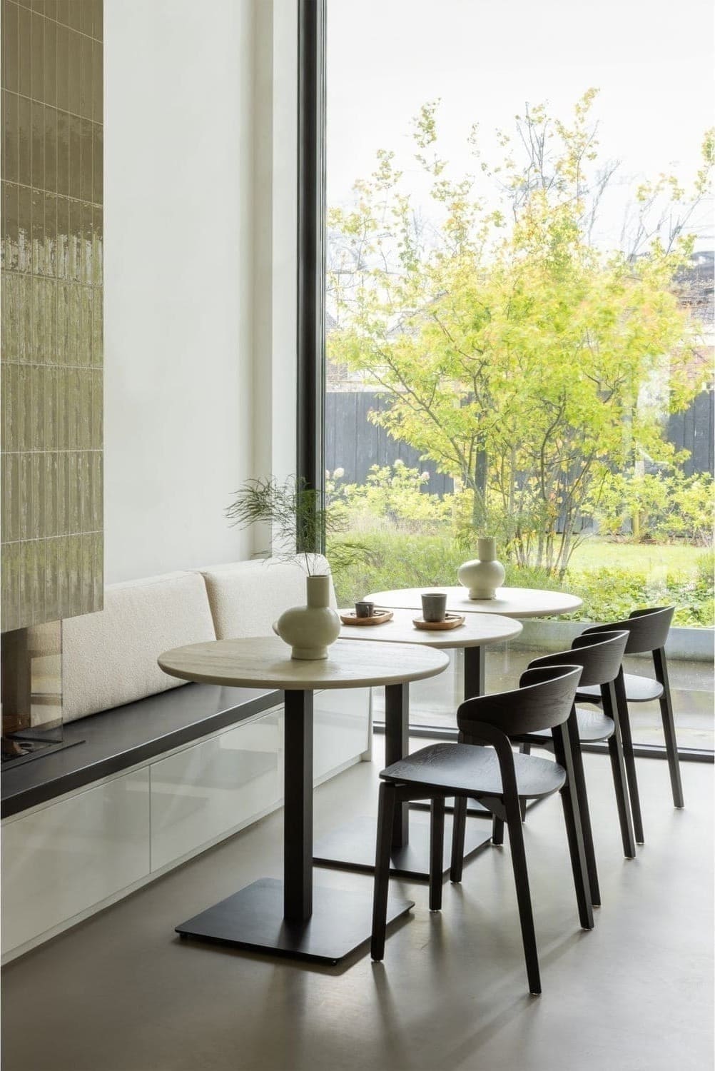WOOOD Eettafel bistro tafel eindstuk vl 80x74cm dakargrau Grijs