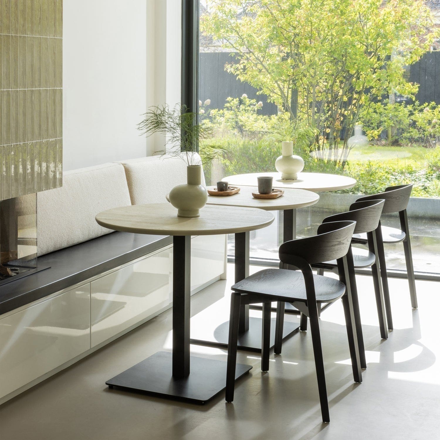 WOOOD Eettafel bistro tafel tussenstuk vl 80x68cm dakargrau Grijs