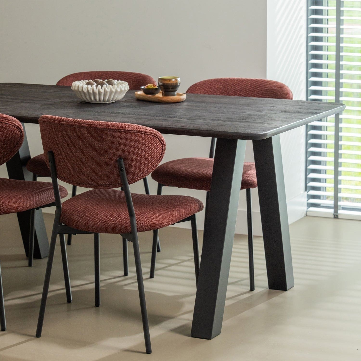 WOOOD Eettafel eettafel afgerond vl 160x90cm mystic brown Bruin
