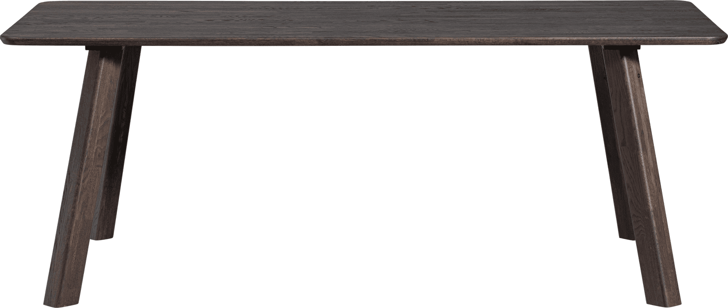 WOOOD Eettafel eettafel afgerond vl 200x90cm mystic brown Bruin