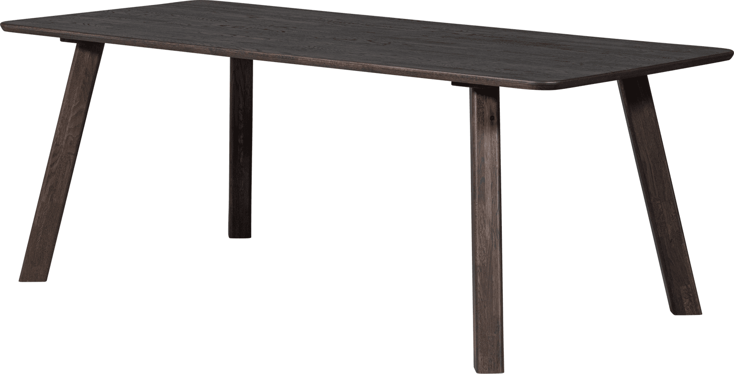 WOOOD Eettafel eettafel afgerond vl 200x90cm mystic brown Bruin
