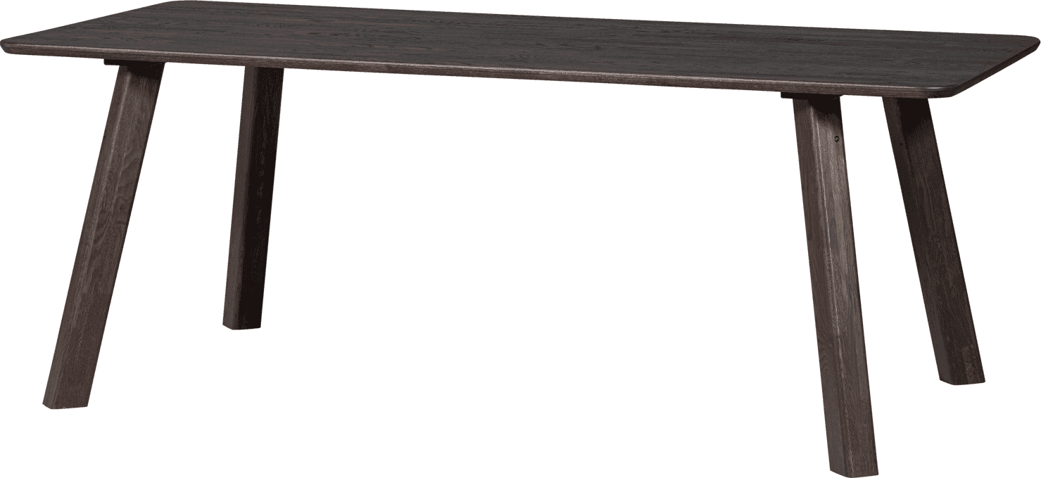 WOOOD Eettafel eettafel afgerond vl 200x90cm mystic brown Bruin