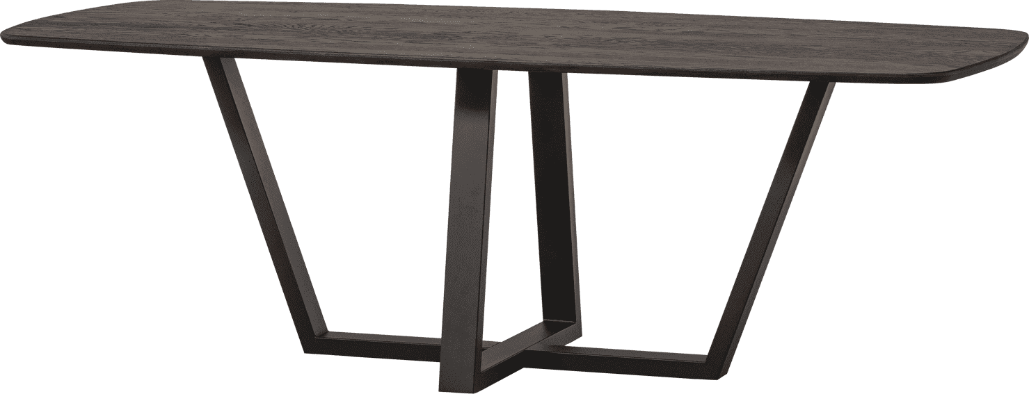 WOOOD Eettafel eettafel deens ovaal dl 220x100cm mystic brown Bruin