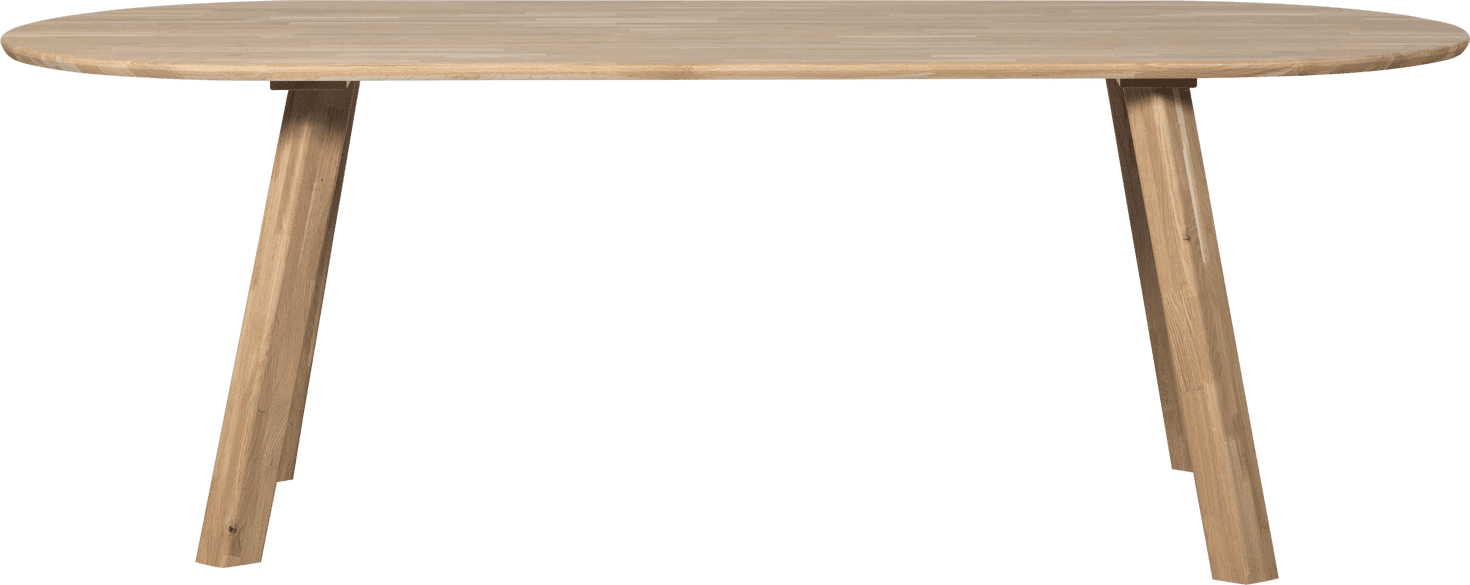 WOOOD Eettafel eettafel ovaal vl 220x90cm transparant Transparant
