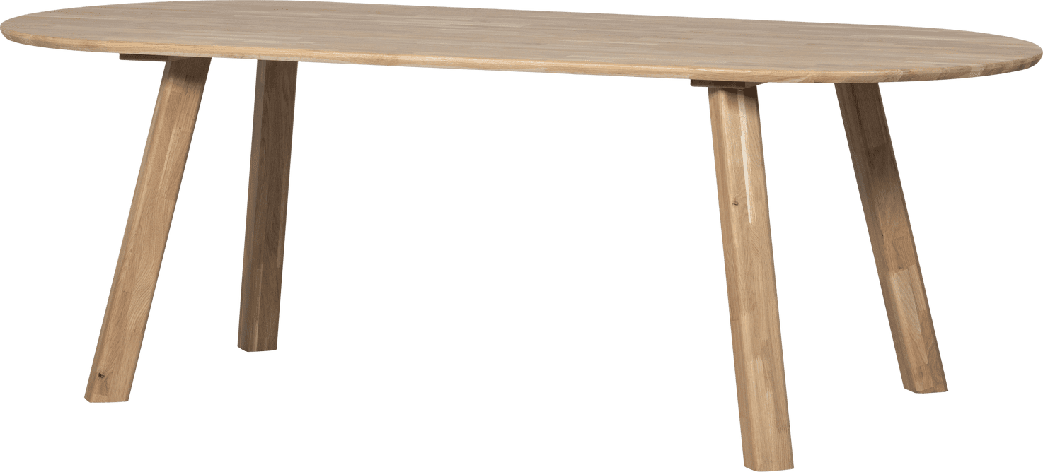 WOOOD Eettafel eettafel ovaal vl 220x90cm transparant Transparant
