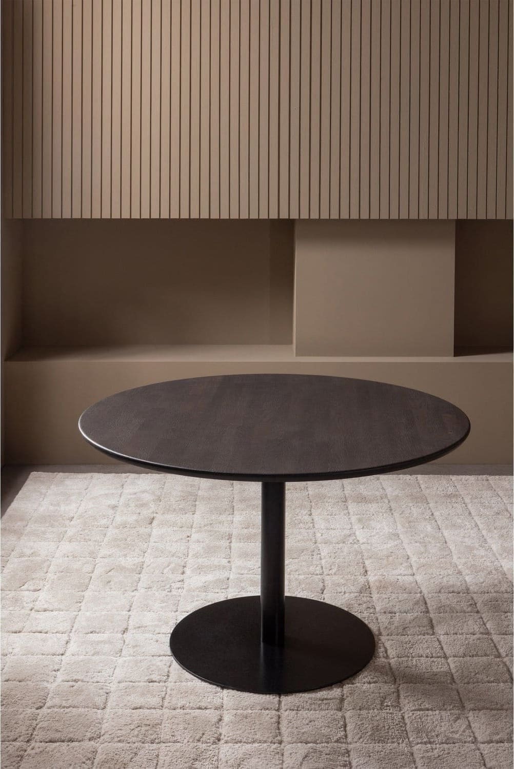 WOOOD Eettafel eettafel rond vl o120cm mystic brown Bruin