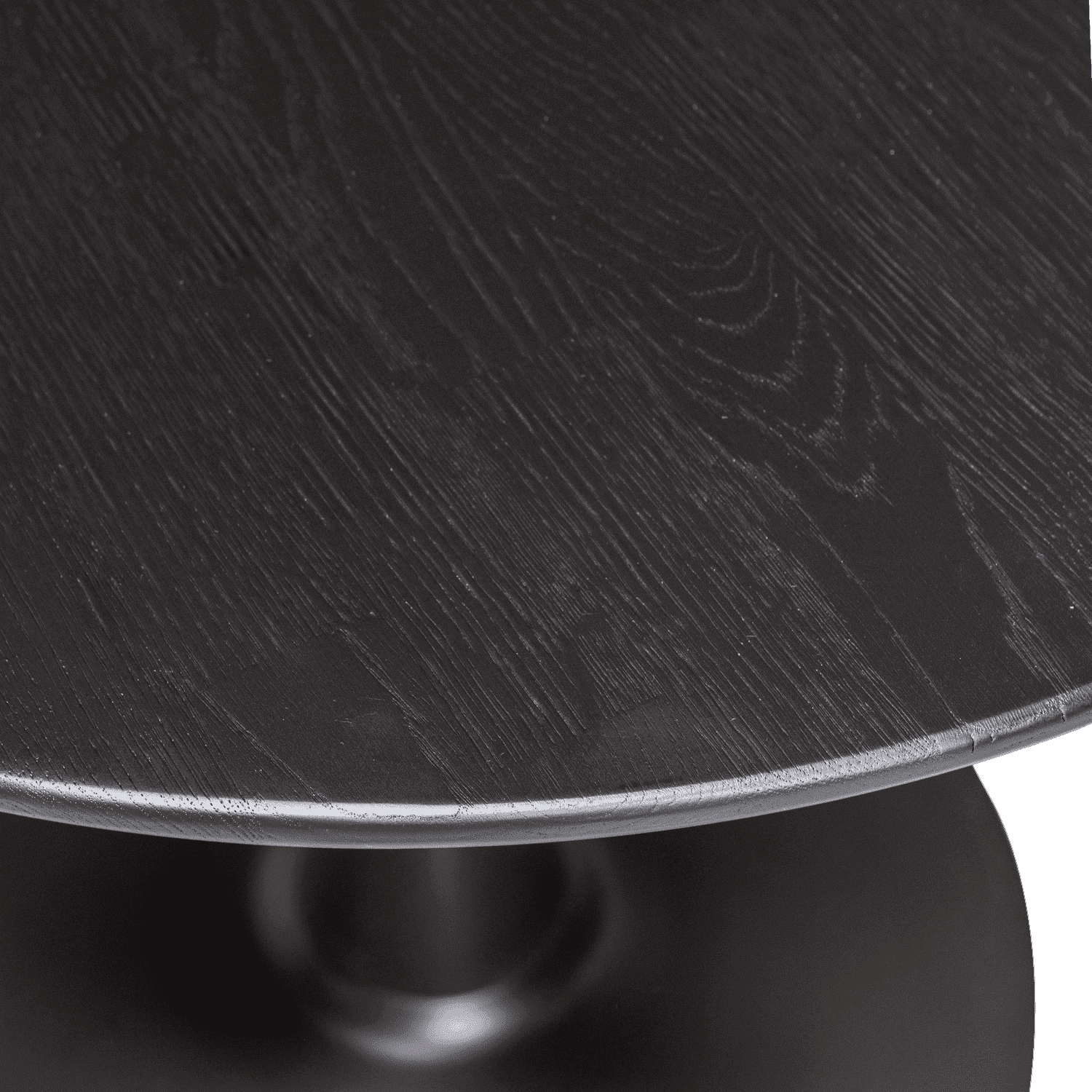 WOOOD Eettafel eettafel rond vl o80cm blacknight Diepzwart