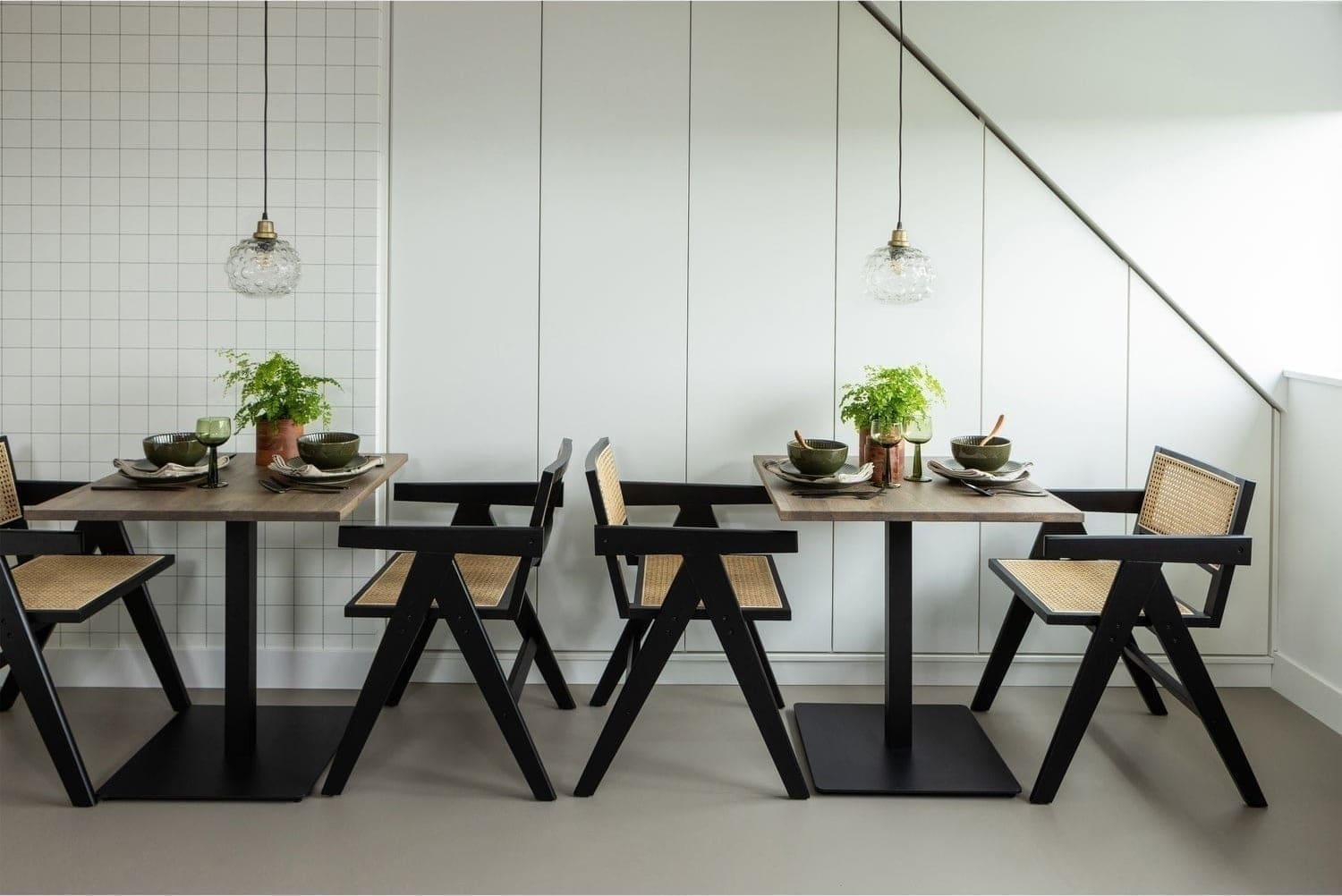 WOOOD Eettafel eettafel vierkant vl 80x80cm cashmere brown Bruin