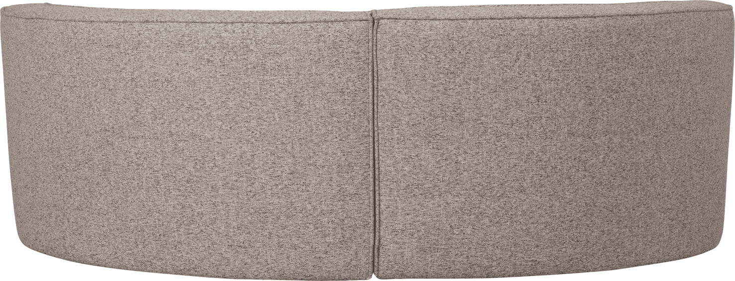 WOOOD Europa 4-zitsbank eetbank geweven stof zand melange Bruin|Beige 4-zitsbank