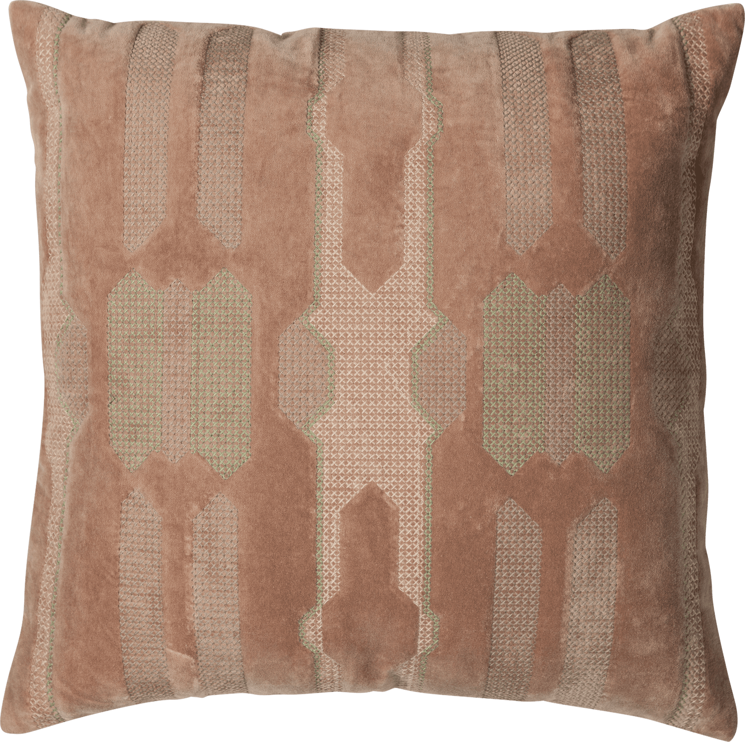 WOOOD Feis kussens velvet roze/naturel - set van 3 Roze Sierkussen