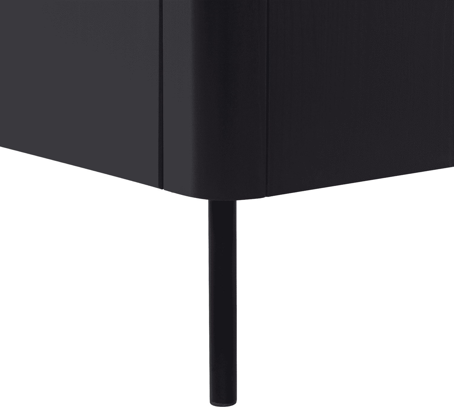 WOOOD Gunnar tv meubel 154cm grenen matzwart Matzwart Tv-meubel|Tv-dressoir