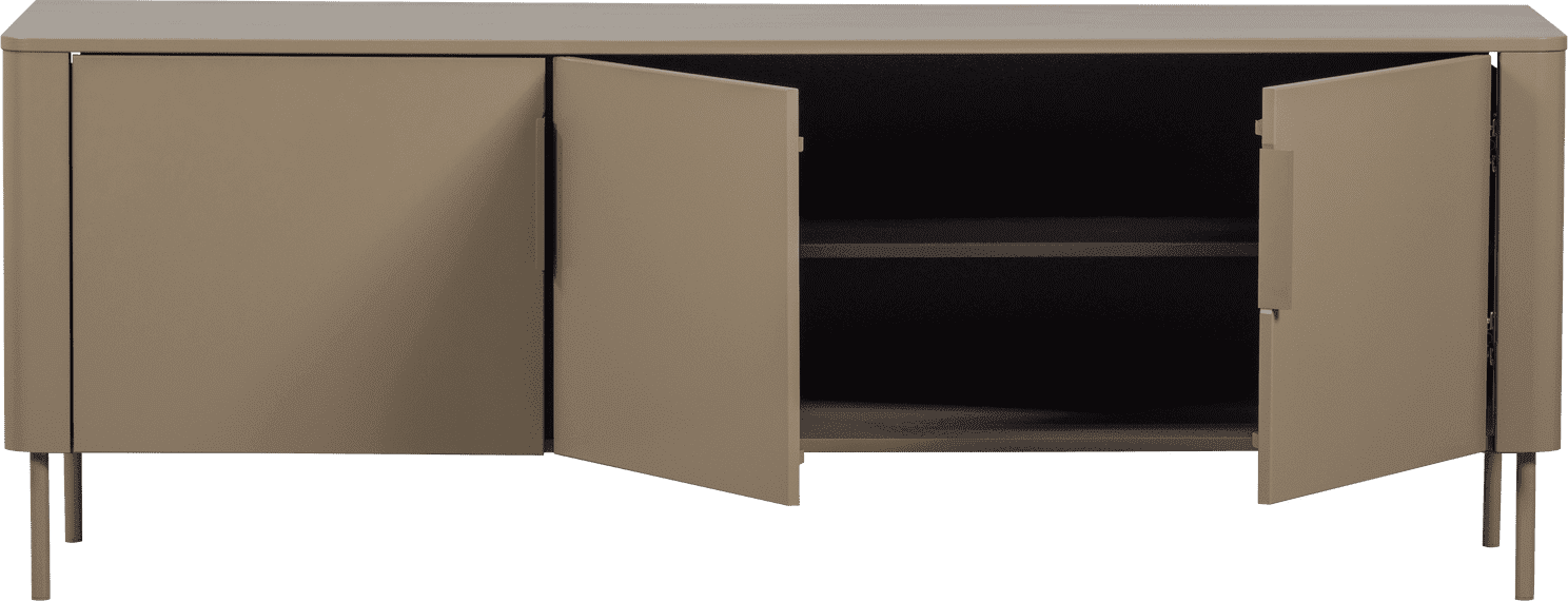 WOOOD Gunnar tv meubel 154cm grenen mud Bruin|Taupe Tv-meubel|Tv-dressoir