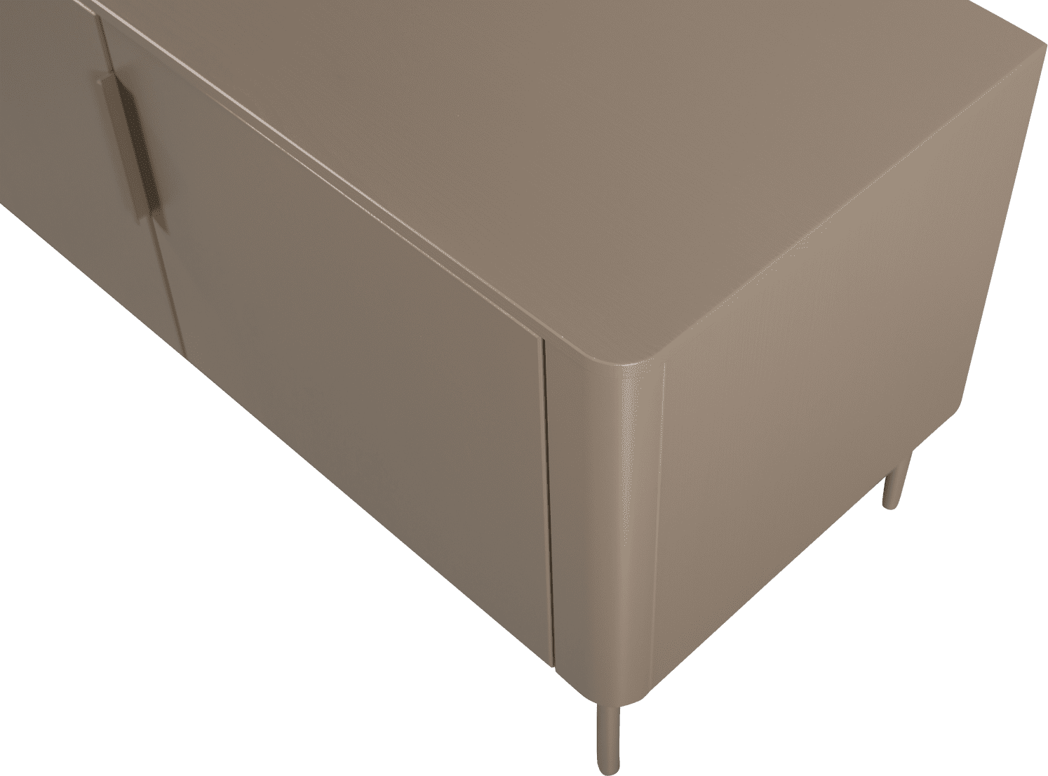 WOOOD Gunnar tv meubel 154cm grenen mud Bruin|Taupe Tv-meubel|Tv-dressoir