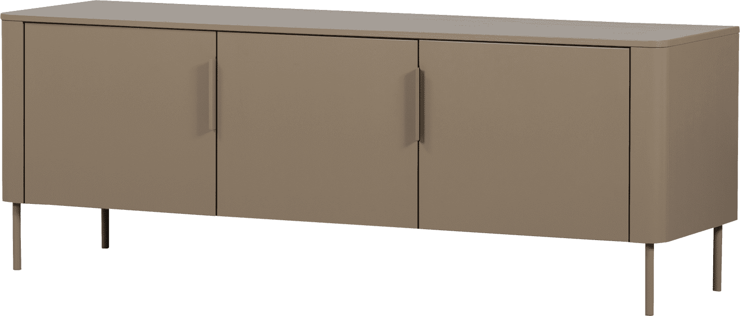 WOOOD Gunnar tv meubel 154cm grenen mud Bruin|Taupe Tv-meubel|Tv-dressoir