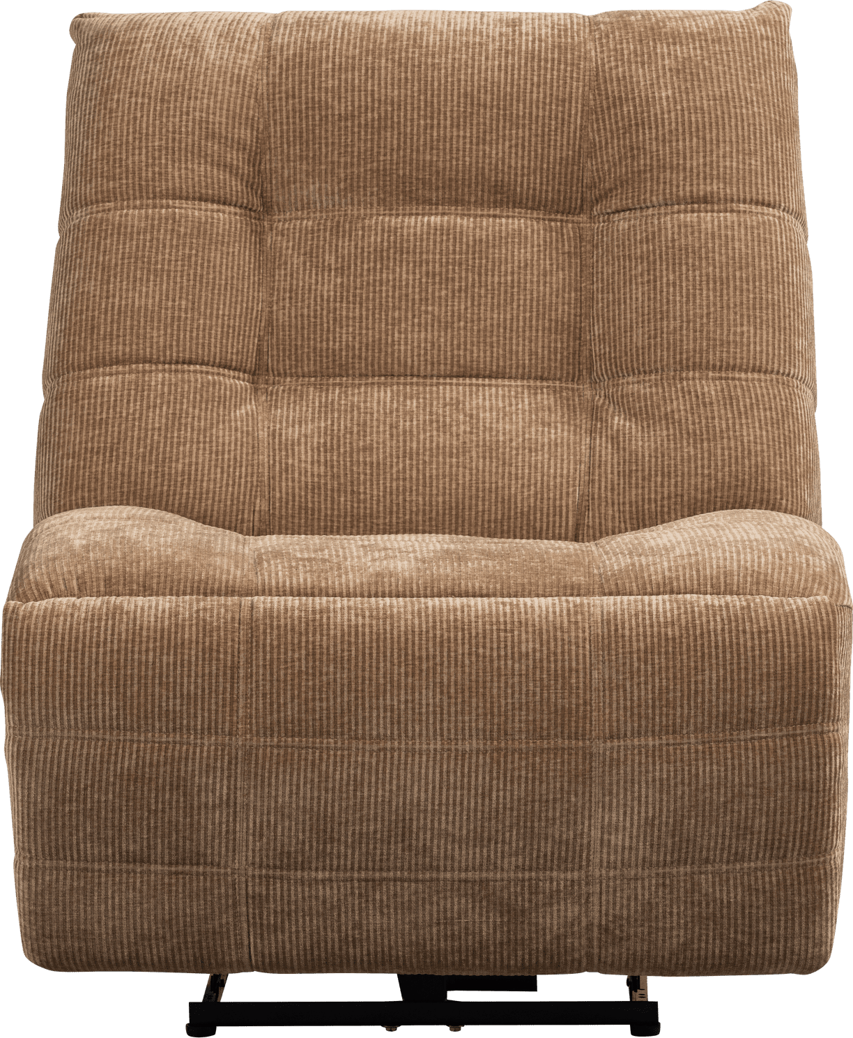 WOOOD Hein relaxfauteuil elektrisch geweven rib lichtbruin Lichtbruin Fauteuil