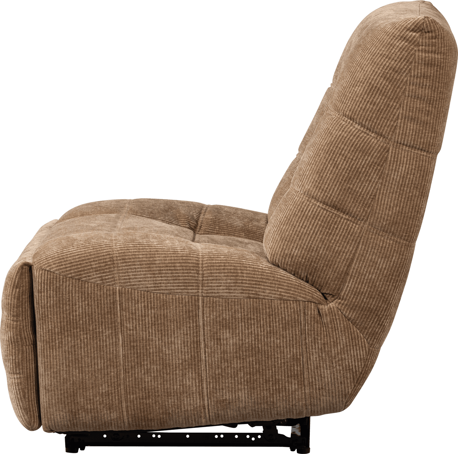 WOOOD Hein relaxfauteuil elektrisch geweven rib lichtbruin Lichtbruin Fauteuil